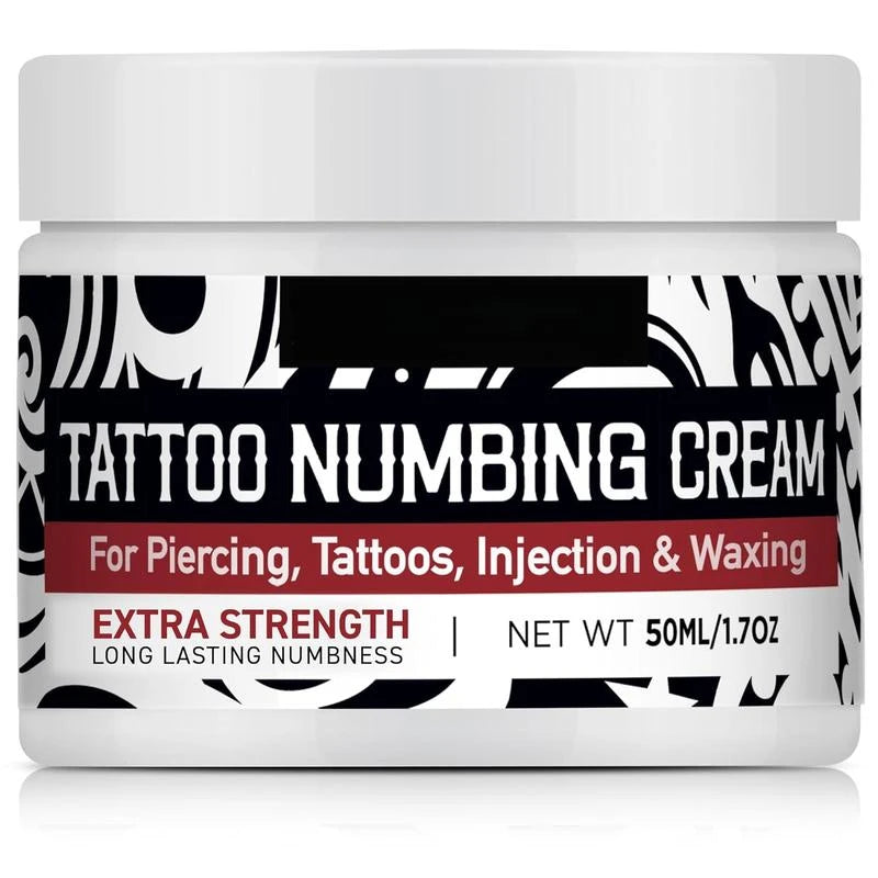 Tattoo Numbing Cream Extra Strength - Numbing Cream for Tattoos - 6 Hours Maximum Strength Tattoo Numbing Cream (50ml/1.7oz)