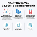 HPN Supplements NAD3 NAD+ Booster | Value Size 2 Month Supply | Clinically Proven & Independently Tested - Metabolic Repair | 311 mg per Serving - 120 Capsules