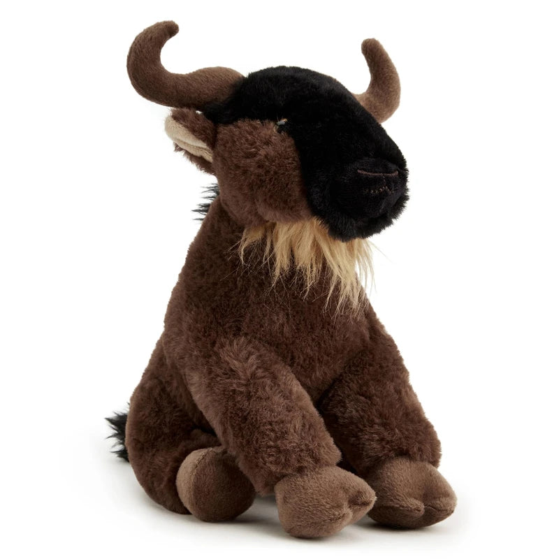 Zappi Co Wilhelmina the Wildebeest Plush Toy (22cm) Gnu Great Migration Mate - Soft, Cuddly, 100% Recycled - Savanna Stampeder