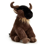 Zappi Co Wilhelmina the Wildebeest Plush Toy (22cm) Gnu Great Migration Mate - Soft, Cuddly, 100% Recycled - Savanna Stampeder