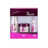 Salerm Hi-Repair 3 Piece Set (Shampoo 9oz, 😷 8.6oz, Finsh 3.38oz not in package