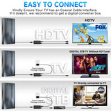 3200+ Miles Tv Antenna Indoor, 2025 Digital Antenna for Smart Tv Outdoor, Strongest HDTV Antenna for Local Channels with Amplifier, Signal Booster & 52FT Coax Cable/AC Adapter Support 8K 4K 1080p