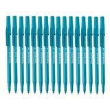 16 x Papermate Write Bros Classic Ballpoint Stick Pen, 1.0mm Medium Point, Blue Barrel/Blue Ink - Loose in Plain Packaging
