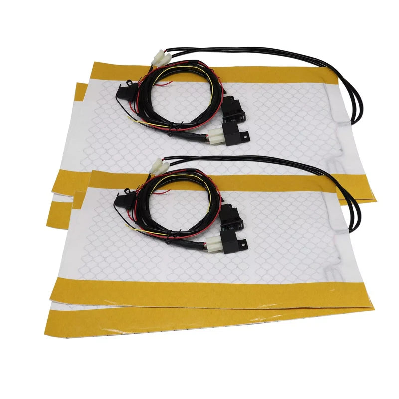 Soillar Seats Carbon Fiber Heated Seat Heater Pad Kit Car Cushion Switch 12V Universal.