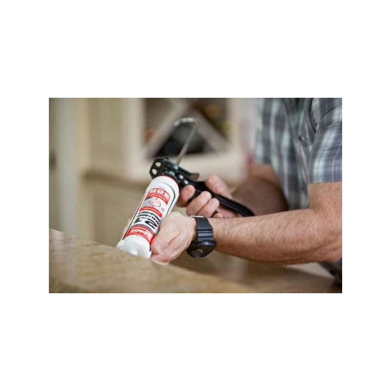 Lepage 2in1 Seal & Bond Sealant - Indoor Caulking for Kitchen, Bathroom Sink & Shower, Flexible & Water Resistant - 295 ml Cartridge, White, 1 Pack