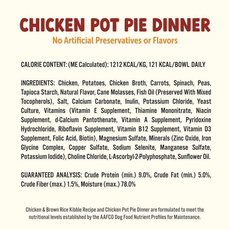 BARK BOWLS Travel-Ready Dog Food, Chicken Pot Pie Dinner, Turkey Fare Dinner & Homestyle Beef Dinner Variety Pack - 7.5 oz Tray (6 Count), Made in The USA
