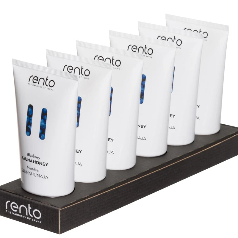 RENTO Sauna Honey 5 Fl. Oz. (150 ml) for Face & Body, Nourishes the Skin, Helps to Open the Pores and Increases Sweat Secretion, 3 Types: Arctic Pine, Birch, Blueberry (Regular, BLUEBERRY)