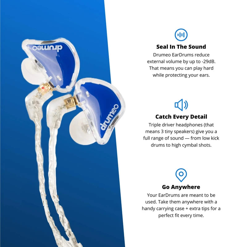 Drumeo EarDrums - Wired in Ear Monitors