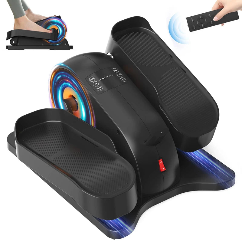 Under Desk Elliptical Machine for Home Ellipse Leg Exerciser While Sitting for Seniors with 12 Adjustable Speed Quiet & Portable Seated Pedal Exerciser with Remote Control