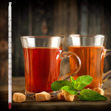 Lantelme Tea Thermometer Glass 24 cm up to Temperature Range up to 110 °C Degrees Analogue for Tea Water Tea Thermometer Also for Green Tea Fruit Tea Herbal Tea and Black Tea Food Tea Preparation