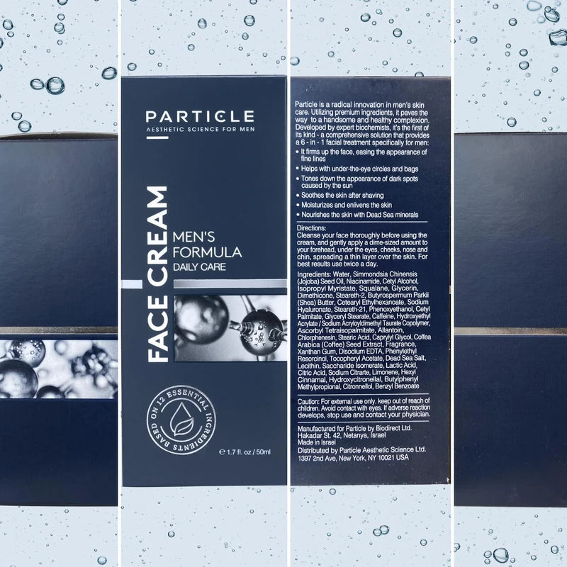 Particle Mens Face Cream - 6 in 1 Mens Face Moisturizer (1.7 Oz) - Eye Bags Treatment & Face Lotion for Men - Mens Anti Aging Cream - Wrinkle & Dark Spots Mens Face Cream (Pack of 2 (3.4 oz.))