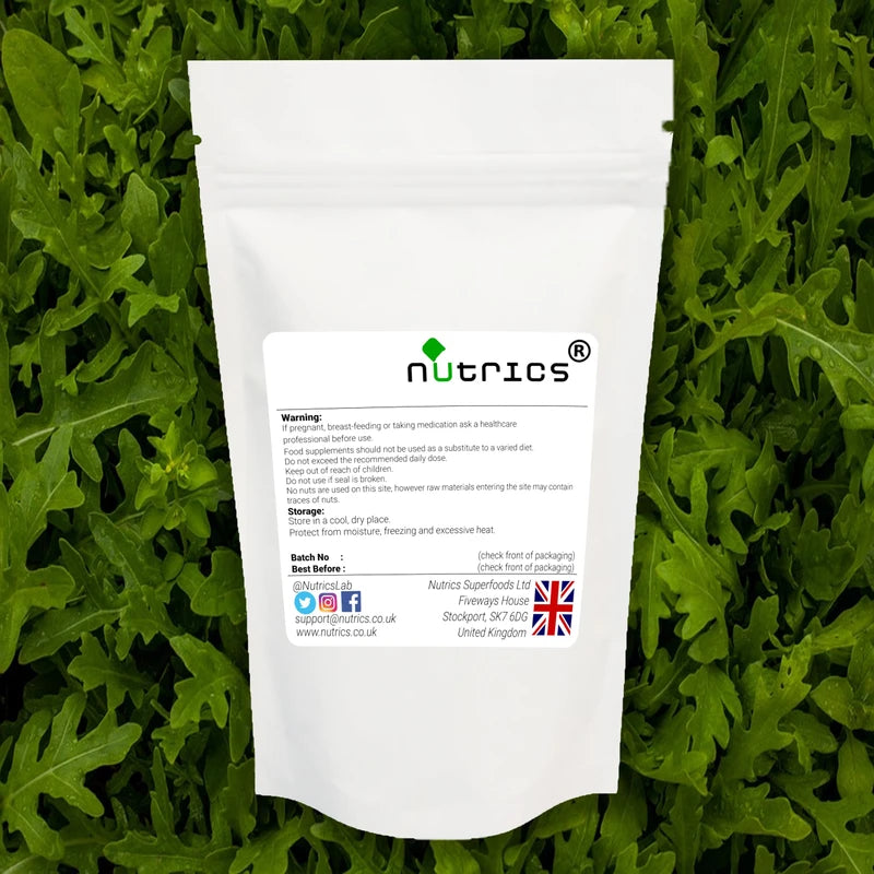 Nutrics® Wild Lettuce ARUGULA 4500mg - 10:1 EXTRACT - Ten Times Stronger 60 V Capsules (1 Month Supply) - Suitable for Vegan Vegeatarian Halal & Kosher