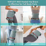 VOFUOTI MAX Hip Heating Pad with Battery, Heated Hip Brace Support with 3 Heat Settings, Portable Cordless Hip Heat Pad Fits Both Legs and Men Women