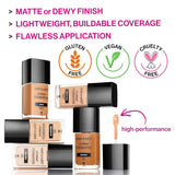 Wet n Wild Photo Focus Matte Liquid Foundation Buff Bisque, Vegan & Cruelty-Free