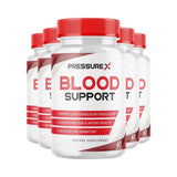 PressureX 5-Pack Pressure X Blood Support - PressureX Blood Sugar Supplement -300 Capsules