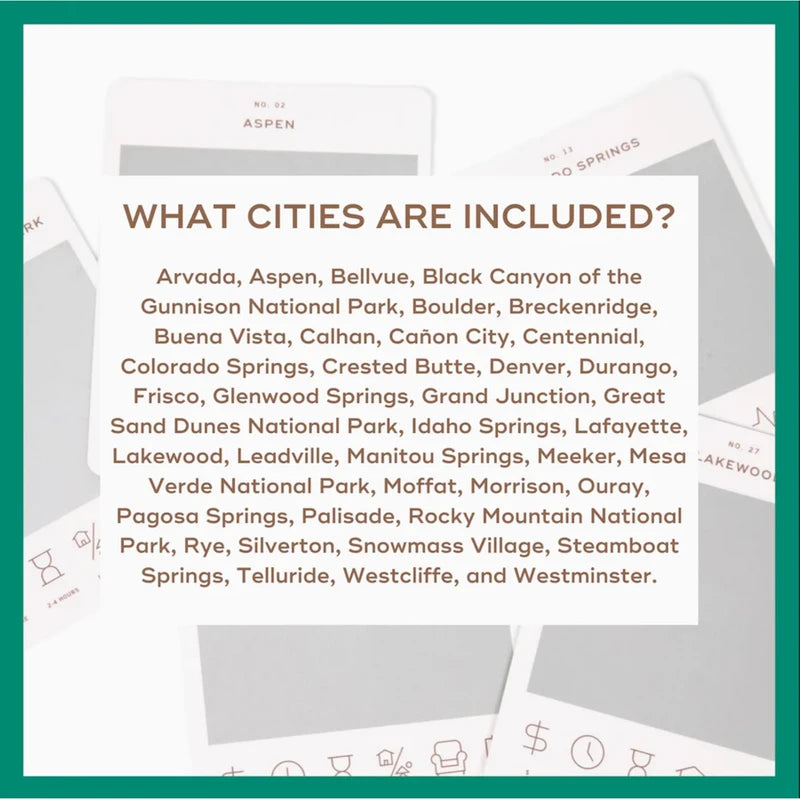 Reach International Outfitters Colorado Adventure Bucket List: 50 Scratch-Off Cards for Outdoor Activities, Tourist Attractions, and Road Trips - Perfect Travel Gift and Guide for Exploring