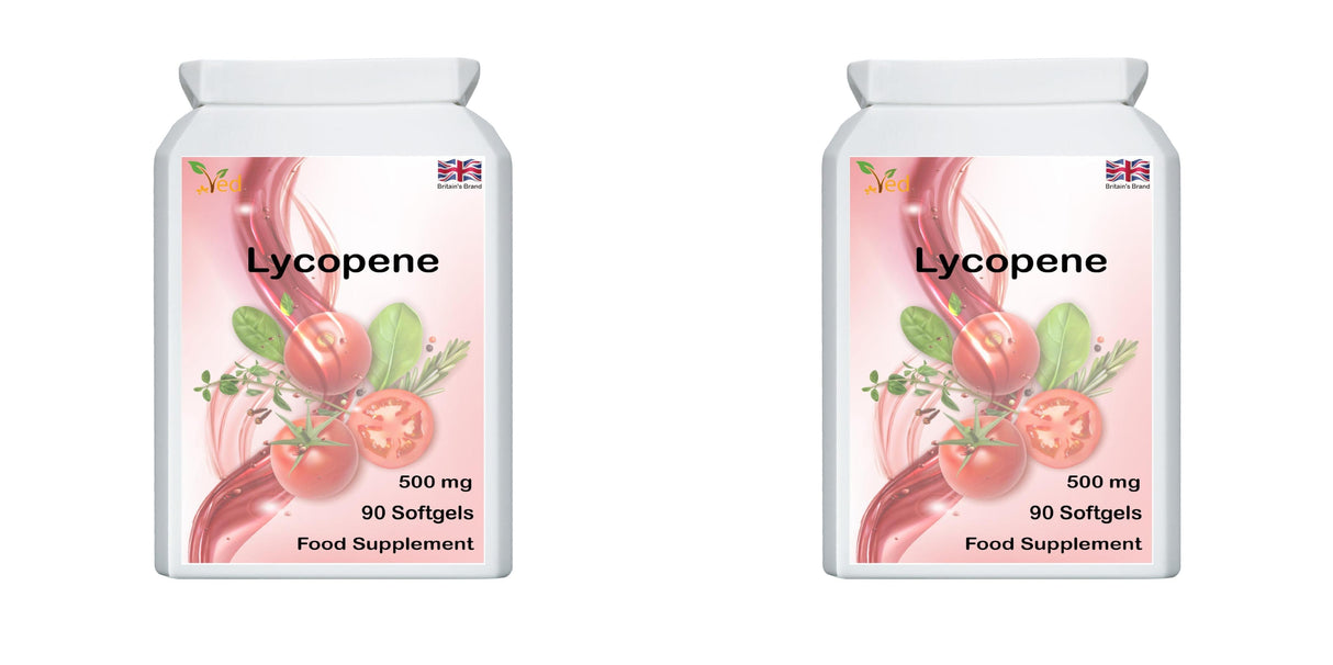 2 Pack Lycopene 500 mg | 90 Softgel, 6 Month Supply.