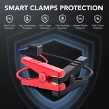 FLYLINKTECH Jump Starter Power Bank, 2500 A Peak Current Portable Car Jump Starter 12 V for 6.0 L Petrol and 5.0 L Diesel Engine, IP66 Waterproof Starter Power Bank with LED Torch