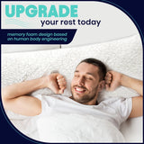 EnerPlex Body Pillow for Adults – Adjustable 54 x 20 Inch Shredded Memory Foam Pillow with Plush Viscose of Bamboo Cover