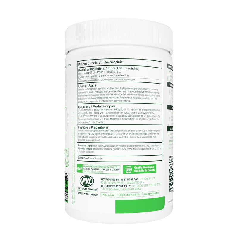 PVL 100% Pure Creatine | Creatine Monohydrate Micronized Powder | Pre-Workout Supplement | 300 g | Unflavoured