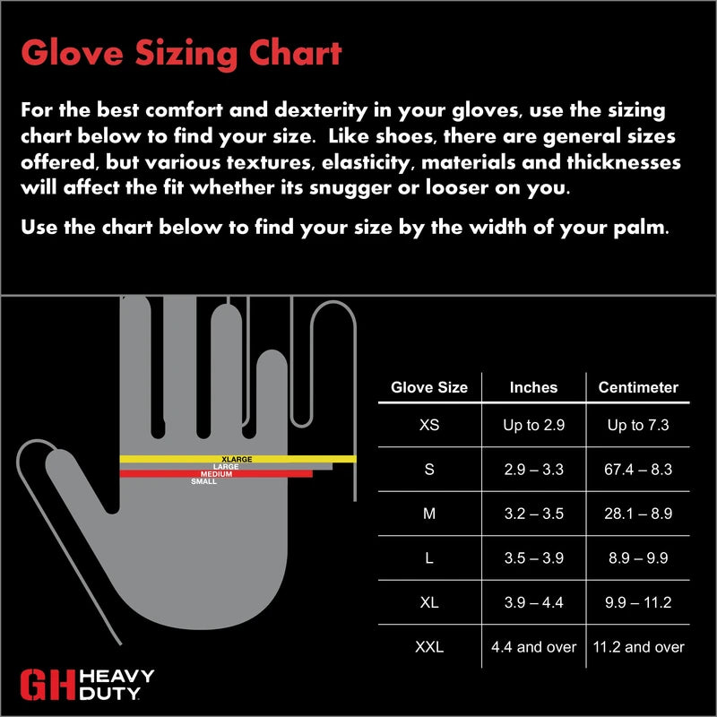 GH Heavy Duty Diamond Textured Nitrile Gloves, All Purpose 6 mil Thick Disposable Gloves, Latex & Powder Free, 100 Pack (Black), Large