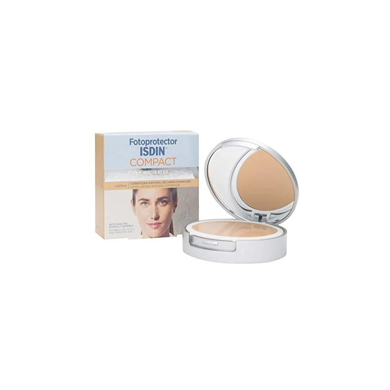 ISDIN Compact Make-Up Sand SPF 50+ Anatomical and Sensitive Leather Photo Protector