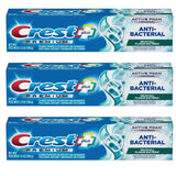 Crest Premium Plus Anti-Bacterial Toothpaste, Smooth Peppermint Flavor 7.0 oz (Pack of 3)