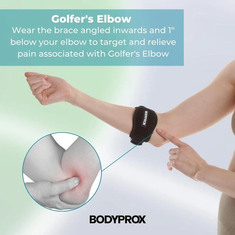 Bodyprox Bodyprox Elbow Brace 2 Pack for Tennis & Golfer's Elbow Pain Relief