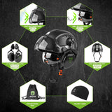 GREEN DEVIL Hard Hat Safety Helmet with Visor and Ear Muffs Men Women Vented Work Hardhat ANSI Z89.1 Cascos De Construccion for Industrial Construction Forestry