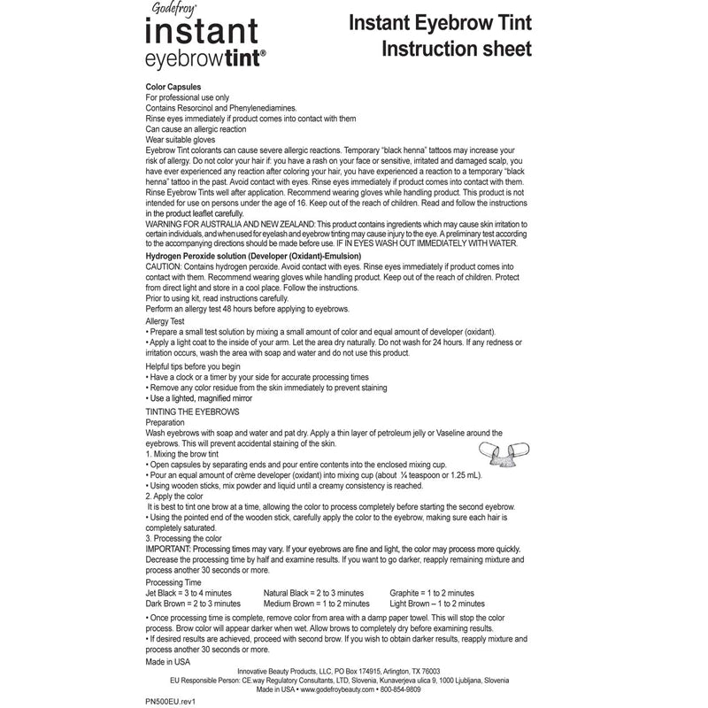 Godefroy Instant Eyebrow Tint for Men (Graphite)