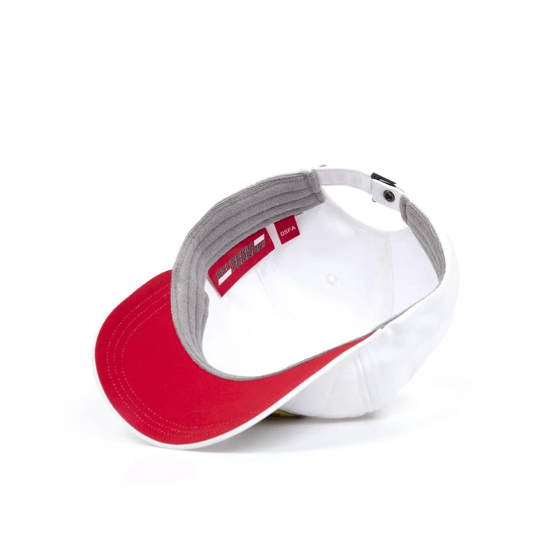 Branded Men's Cap with a Visor, White