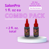 Eyelash Glue (2 Pack) 30 Second Lash Glue for Strip Lashes Soft Bond Daily Hold Low Irritation Low Fumes False Eyelash Extension Glue Rubbery Texture (2, Black, 1 fl. oz. ea.)