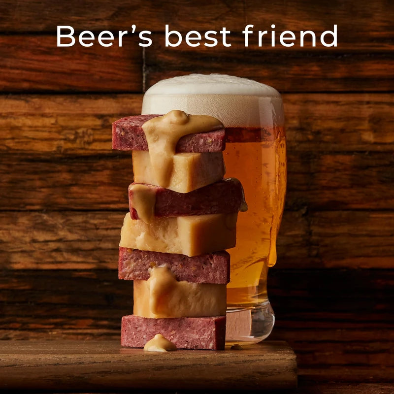 Hickory Farms All-Natural Beef Summer Sausage - 3 Pack | Free of Nitrites, Nitrates, and Hormones, Great for Snacking and Charcuterie Boards, High Protein Snack, Made with Premium Beef