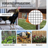 VEVOR Hardware Cloth, 48'' x 100' Galvanized Wire Mesh Roll, 19 Gauge Chicken Wire Fence Roll, Vinyl Coating Metal Wire Mesh for Chicken Coop Barrier, Rabbit Snake Fences, Poultry Enclosures - Size:: 24in*50 ft【16Ga】, Wire Diameter:: 16 Ga