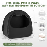 BORNA Pack N Play Blackout Cover, Blackout Tent for Full Size Crib and Pack and Play, Breathable Sleep Pod for Kids, Pop Up Crib Blackout Cover Canopy, Softens The Light