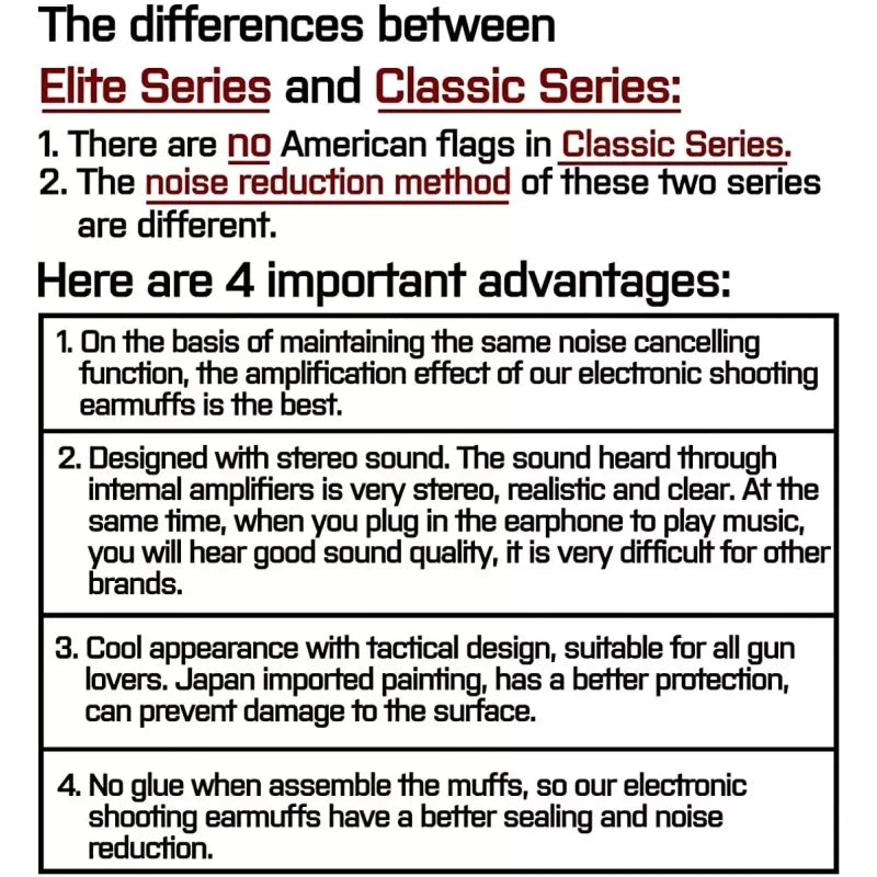 ACT FIRE Ear Protection Shooting Electronic Hearing Protection Noise Cancelling Ear Muffs