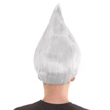 Adult Unisex White Color Straight Cosplay Halloween Troll Wig, Synthetic Soft Fiber Hair, Perfect for your next Festival and Group Anime Party! One Size