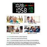 5-in-1 Decibel Meter Wall Mounted DB Meter Sound Level Meter 30-130dB 11 Inch Large LED Display Noise, Time, Temperature & Humidity Meter for Home (Db Meter 2000 mAh)