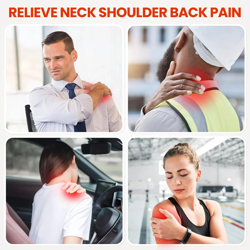 Viconor Red Light & Infrared LED Shoulder Wrap – Heated Comfort Pad with Adjustable Light & Heat Settings – USB & Plug-In, Left or Right Shoulder
