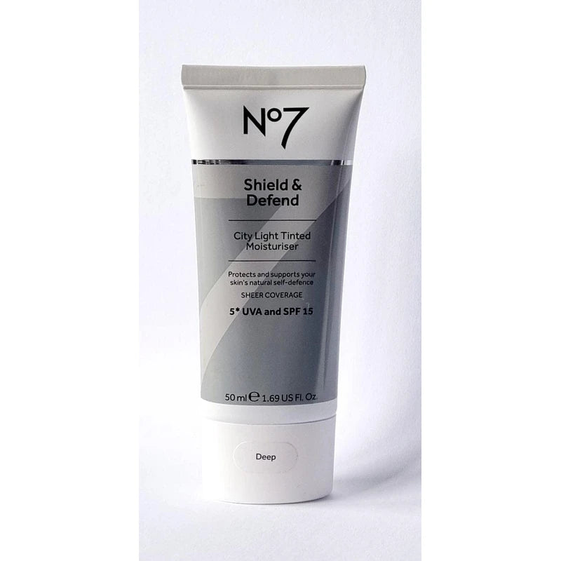 No7 Shield & Defend City Light Tinted Moisturiser - DEEP - spf15, 50ml (pack of 1)
