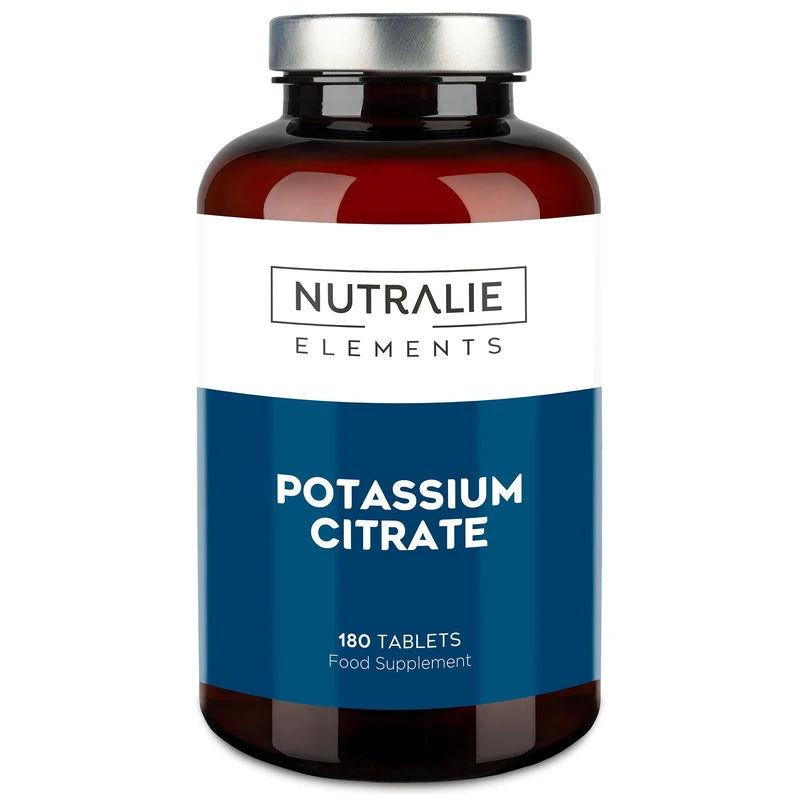 NUTRALIE Potassium - Potassium Citrate - High Dose - 2880mg - Element Pure Potassium +1000mg - Muscle - Potassium Citrate - 180 Tablets - Nutralie