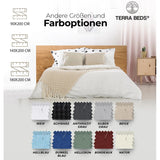 Terra Beds Premium Fitted Sheet, Flat Sheet 180 x 200 cm, 200 x 200 cm 160 g/m², 100% High-Quality Oeko-Tex Cotton Jersey Bed Sheet, Available in 5 Colours