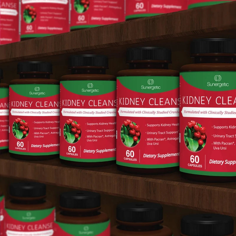 Kidney Cleanse Supplement-Kidney Support Formula With Cranberry - 60 Capsules