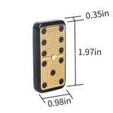 Bucher&Rossini Metal Surface Dominoes Set Double 6 for Adults and Kids - Claasic 28Pieces Gold Metal Surface Domino's Game Set Idea Gift Present for domino Players or Family Game Night