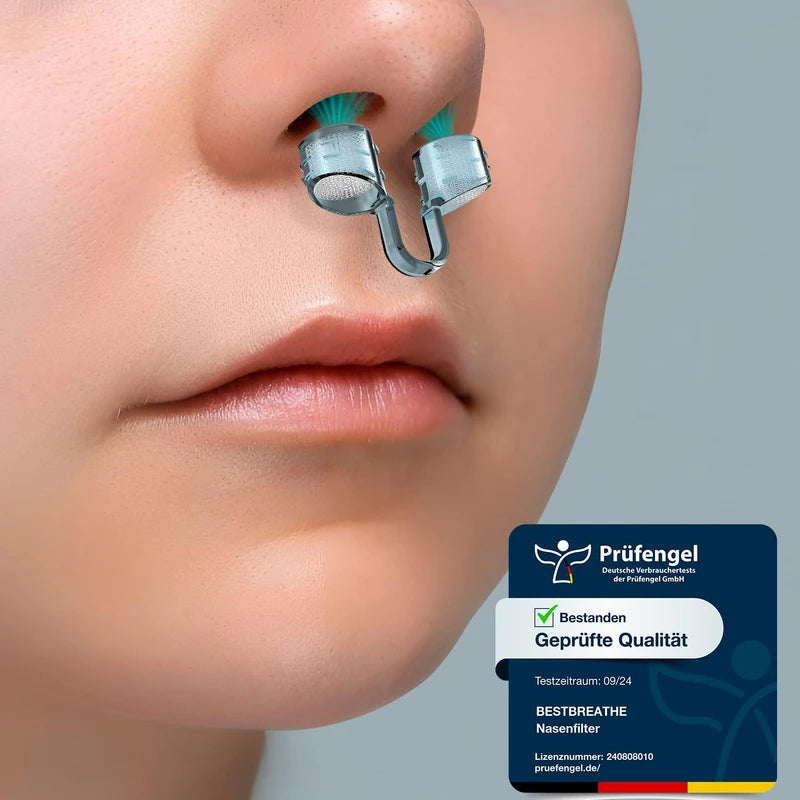 Nose Protection Filter - Protective Filter Against Allergies and Pollution - Helps Relieve Allergies from Pollen, Mites and Dust with Reusable Nose Filter and 30 Disposable (S)