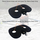 Godfrey Original Rowing Seat Pad, anti slip comfortable seat pad for in-boat and rowing machine, optional Clip for in-boat, perfect for Concept2, Peloton, Hydrow and Water Rowers (Mens with Clip)