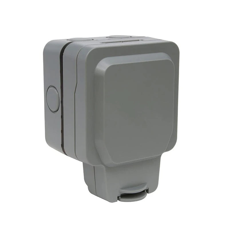 Lieber Silk White 1 Gang Outdoor Dimmer Switch IP66 Trailing/Leading Edge with Enkin Technology 150W LED (300w Halogen/Incandescent) | Weatherproof, Stormproof, Dirt and Rubble Free, Durable