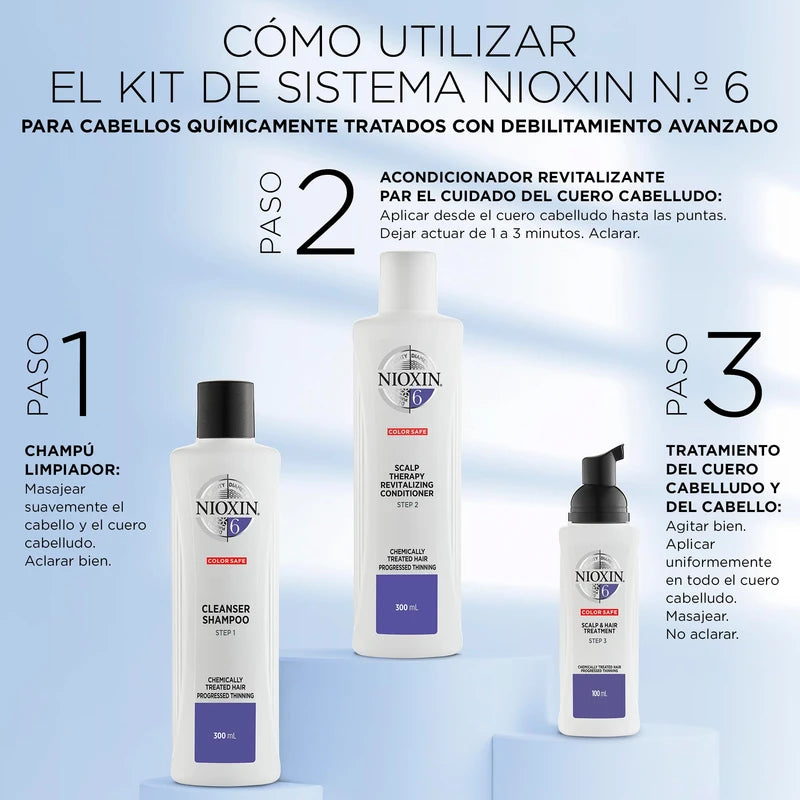 NIOXIN System 6 Scalp Therapy Conditioner (300 ml) – revitalisierende Haarspülung für chemisch behandeltes, sichtbar dünner werdendes Haar – gegen Haarausfall durch Haarbruch für mehr Widerstandskraft