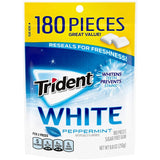 Trident White Peppermint Sugar Free Gum, Value Pack, 180 Pieces