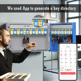 WeHere 24 Key Lock Box Wall Mount, APP Bluetooth/One Time Password Share/Wi-Fi Remote/Fixed Code/Key Unlock, Smart Key Cabinet, Key Organizer box for Apartment, Hotel, Office, House Key Manage